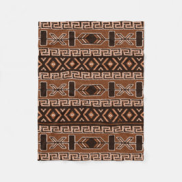 Bruin en zwart Azteeks patroon Fleece Deken