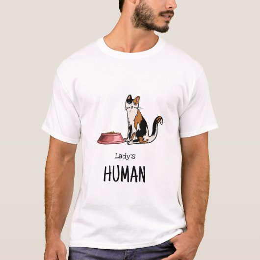 Bruin en Zwart Calico Kat T-shirt (Voorkant)
