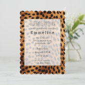 Bruin en Zwart Cheetah Dier Kaart (Staand voorkant)