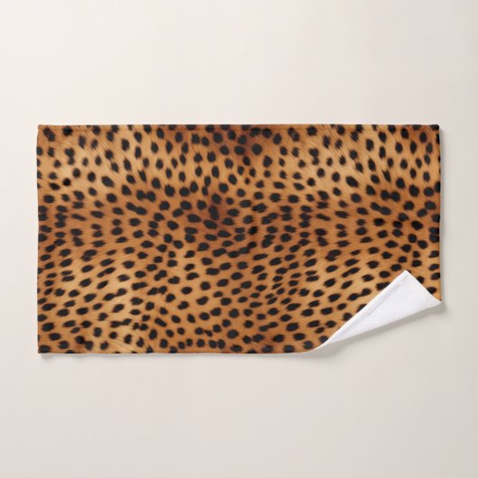 Bruin en Zwart Cheetah Dierenprint Bad Handdoek (Handdoek)