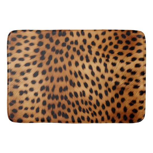 Bruin en Zwart Cheetah Dierenprint Badmat (Voorkant)