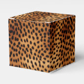 Bruin en Zwart Cheetah Dierenprint Bedankdoosjes (Voorkant Zijde)