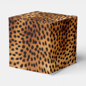 Bruin en Zwart Cheetah Dierenprint Bedankdoosjes (Achterkant)