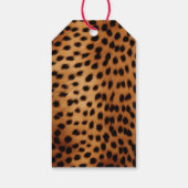 Bruin en Zwart Cheetah Dierenprint Cadeaulabel (Achterkant)