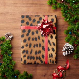 Bruin en Zwart Cheetah Dierenprint Cadeaupapier