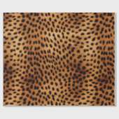 Bruin en Zwart Cheetah Dierenprint Cadeaupapier (Vlak)