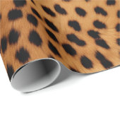 Bruin en Zwart Cheetah Dierenprint Cadeaupapier (Rol Hoek)