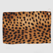 Bruin en Zwart Cheetah Dierenprint Golfhanddoek (Horizontaal)