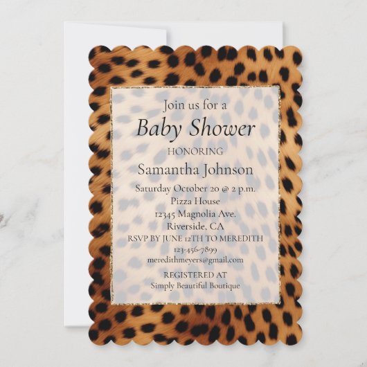 Bruin en Zwart Cheetah Dierenprint Kaart (Voorkant)