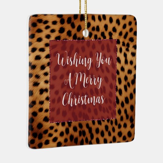 Bruin en Zwart Cheetah Dierenprint Keramisch Ornament (Rechts)