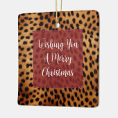 Bruin en Zwart Cheetah Dierenprint Keramisch Ornament (Links)