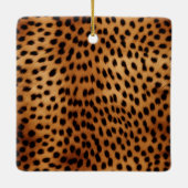 Bruin en Zwart Cheetah Dierenprint Keramisch Ornament (Achterkant)