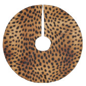 Bruin en Zwart Cheetah Dierenprint Kerstboom Rok (Voorkant)