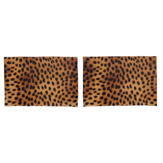 Bruin en Zwart Cheetah Dierenprint Kussensloop (Voorkant-Set)