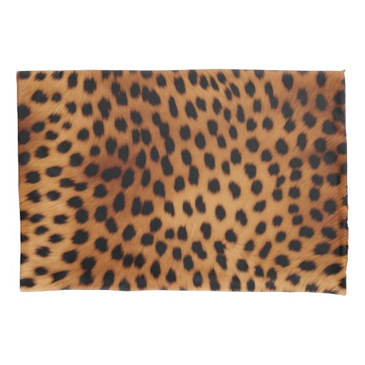 Bruin en Zwart Cheetah Dierenprint Kussensloop (Voorkant-Links)