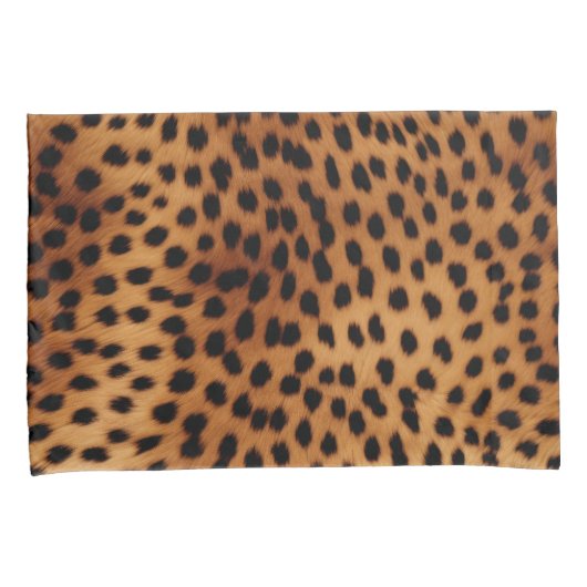 Bruin en Zwart Cheetah Dierenprint Kussensloop (Voorkant-Rechts)