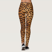 Bruin en Zwart Cheetah Dierenprint Leggings (Achterkant)