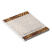 Bruin en Zwart Cheetah Dierenprint Notitieblok (Schuin)