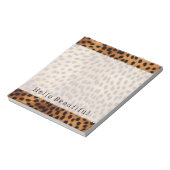 Bruin en Zwart Cheetah Dierenprint Notitieblok (Linkerzijde)