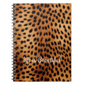 Bruin en Zwart Cheetah Dierenprint Notitieboek (Voorkant)