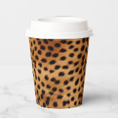 Bruin en Zwart Cheetah Dierenprint Papieren Bekers (Achterkant)