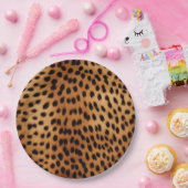 Bruin en Zwart Cheetah Dierenprint Papieren Bordje (Feest)