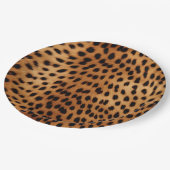 Bruin en Zwart Cheetah Dierenprint Papieren Bordje (Gekanteld)