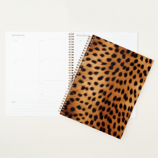 Bruin en Zwart Cheetah Dierenprint Planner (Display)