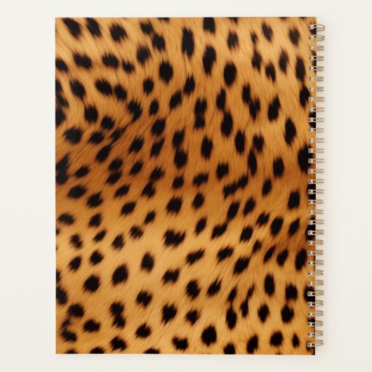Bruin en Zwart Cheetah Dierenprint Planner (Achterkant)