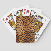 Bruin en Zwart Cheetah Dierenprint Pokerkaarten (Achterkant)