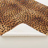 Bruin en Zwart Cheetah Dierenprint Sherpa Deken (3/4)