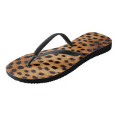 Bruin en Zwart Cheetah Dierenprint Teenslippers (Schuin)