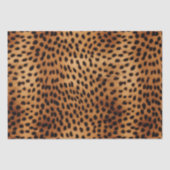 Bruin en Zwart Cheetah Dierenprint Tissuepapier (Voorkant)