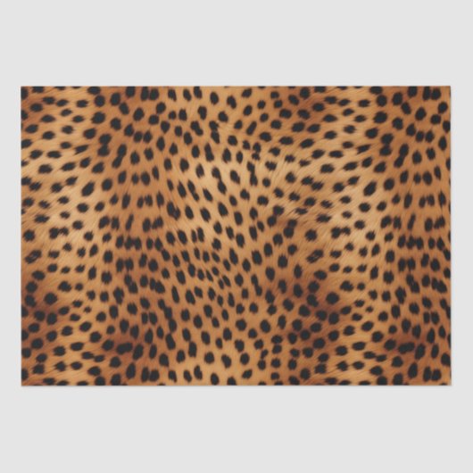 Bruin en Zwart Cheetah Dierenprint Tissuepapier (Voorkant)