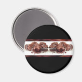 Bruin en Zwart Cupcake Visitekaartje Magnet (Voorkant / Achterkant)