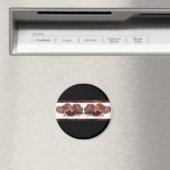Bruin en Zwart Cupcake Visitekaartje Magnet (Insitu (Vaatwasser))