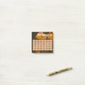 Bruin en Zwart Fotogrid Maandelijks schema 20XX Post-it® Notes (Op bureau)