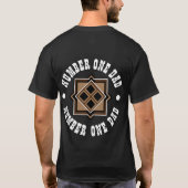 Bruin en zwart geometrisch patroon t-shirt (Achterkant)