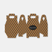 Bruin en zwart Geometrisch patroon voor draagtas Bedankdoosjes (Uitgevouwen)