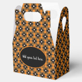 Bruin en zwart Geometrisch patroon voor draagtas Bedankdoosjes (Geopend)