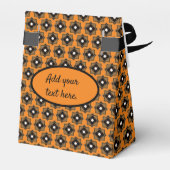 Bruin en zwart Geometrisch patroon voor draagtas Bedankdoosjes (Achterkant)