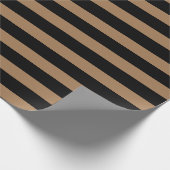 Bruin en zwart gestreept inpakpapier (Hoek)