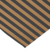 Bruin en Zwart gestreept Medium Tafelloper (Hoek)