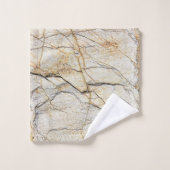 Bruin en zwart getextureerde kieuwsteen bad handdoek (Wasdoekje)