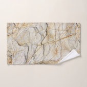 Bruin en zwart getextureerde kieuwsteen bad handdoek (Handdoek)