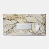 Bruin en zwart getextureerde kieuwsteen bureaumat (Keyboard & Muis)