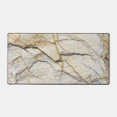 Bruin en zwart getextureerde kieuwsteen bureaumat (Voorkant)