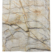 Bruin en zwart getextureerde kieuwsteen douchegordijn (Voorkant)