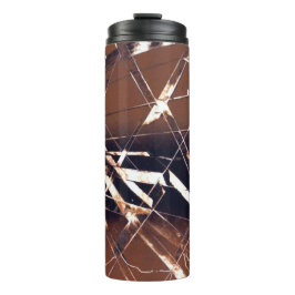 Bruin en Zwart Hoekig Abstract Thermosbeker