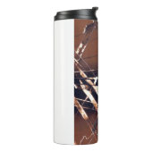 Bruin en Zwart Hoekig Abstract Thermosbeker (Gedraaid links)